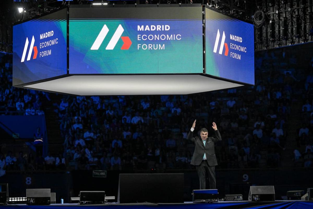 The Madrid Economic Forum brings together 7,500 attendees at the Vistalegre Palace in Madrid.